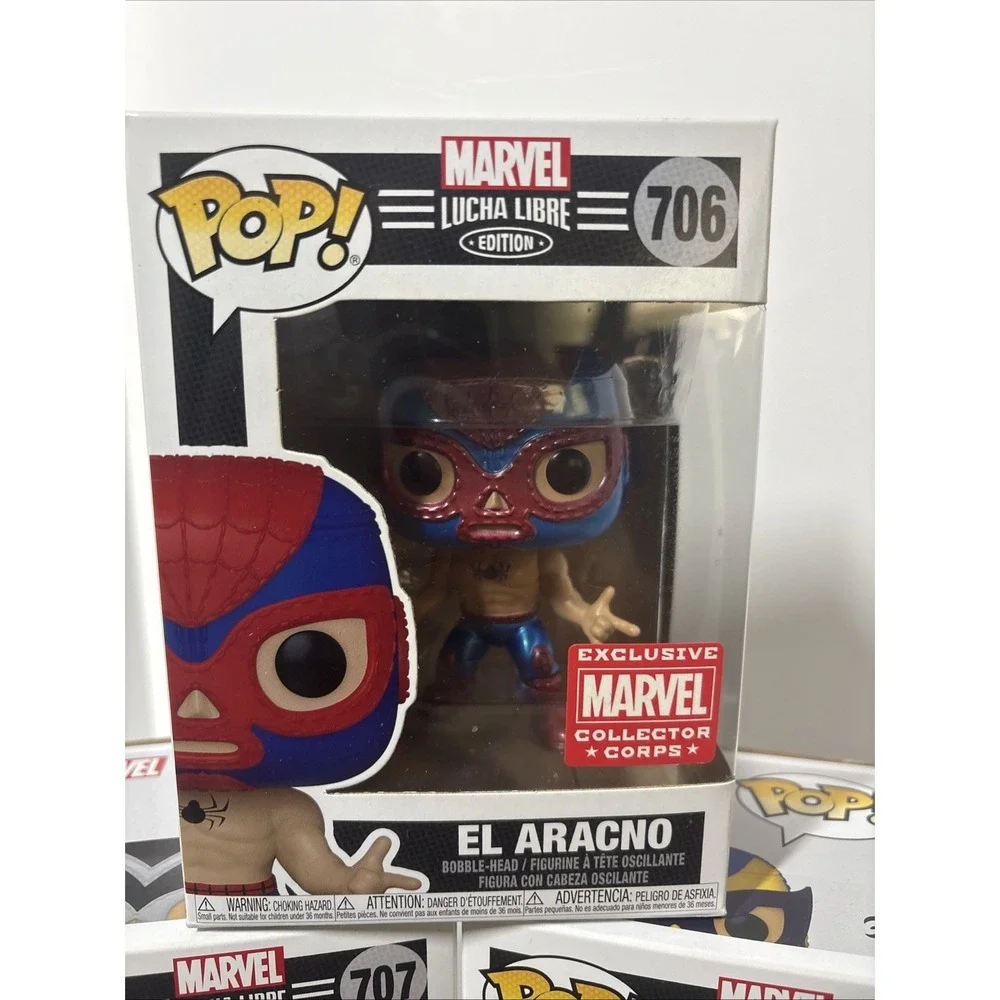 Funko Pop! X3 Marvel Lucha Libre El Venenoide 707 El Aracno 706 El Animal 711